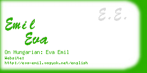 emil eva business card